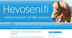Desktop Screenshot of hevoseni.fi